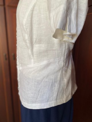 Blusa Lino Blanca Atian Talla 48