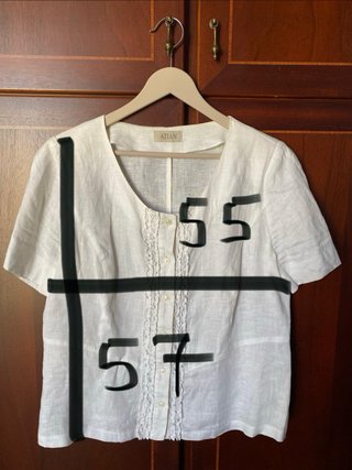 Blusa Lino Blanca Atian Talla 48