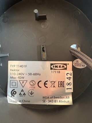 Lámpara techo IKEA Hektar beige 38 cm NUEVA