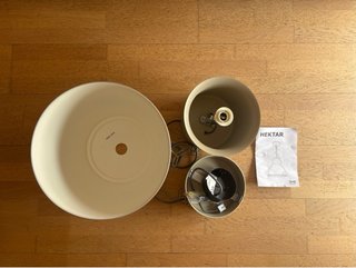 Lámpara techo IKEA Hektar beige 38 cm NUEVA