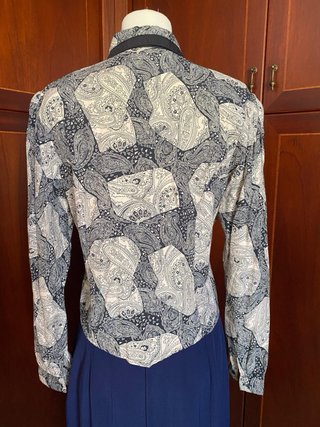 Blusa vintage estampado paisley Talla M