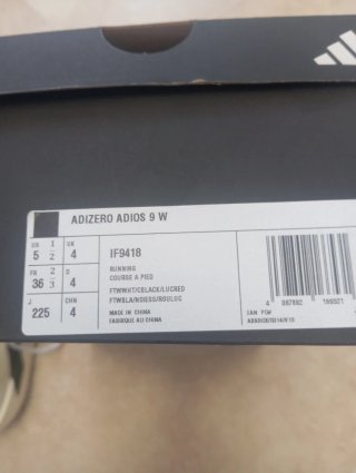 Zapatillas Adidas Adizero Adios 9 W Talla 36 2/3