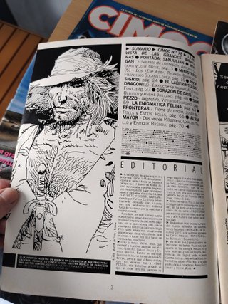 Lote revista Cimoc diez números+ lámina  Hombre