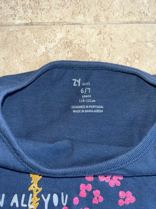 Camiseta niña manga larga ZY 6-7 años