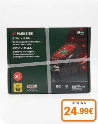 Parkside Batería y Cargador 20V serie nueva
