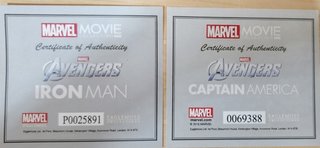Figuras Plomo Marvel Ironman y Capitán América