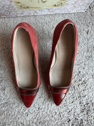 Zapatos de tacón burdeos talla 39