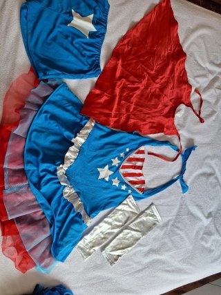Disfraz Capitán y Capitana América Talla M y XL