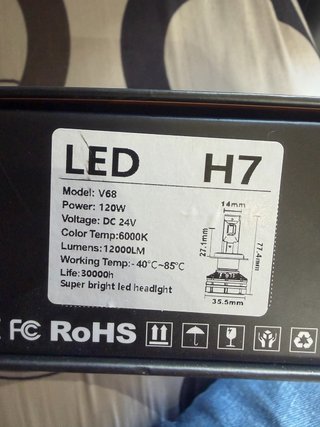 Bombillas LED H7 24V (2 unidades)