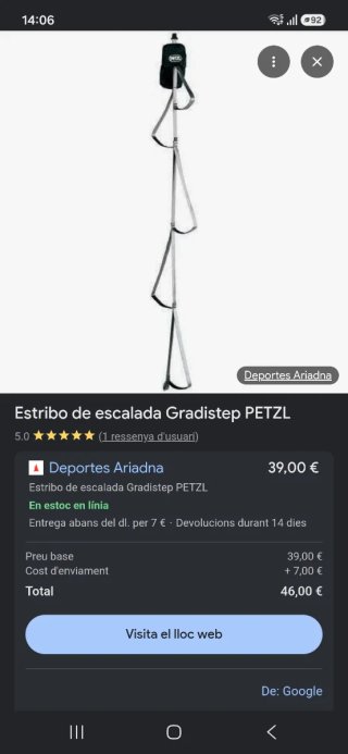 Estribo escalada Petzl 5 peldaños