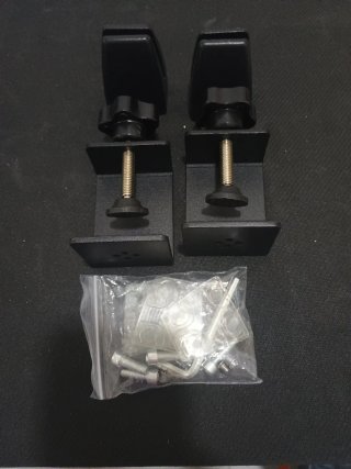 2 Abrazaderas Separador Mampara Metal