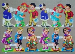 Lamina Cromos troquelados MLP 766. Chicos.