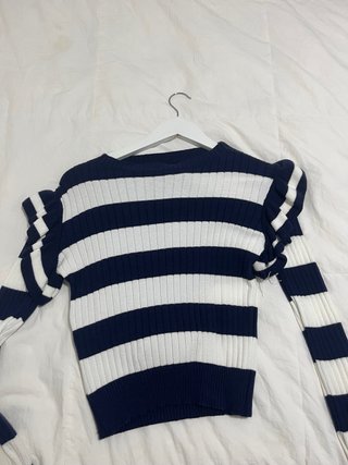 Jersey de rayas azul y blanco