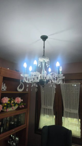 Lámpara de techo de cristal