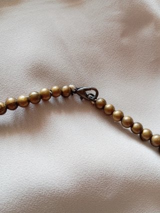 Collana etnica vintage con pendente rosso