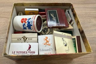 Lotto di 40 scatole di fiammiferi pubblicitari vintage