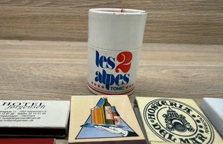 Lotto di 40 scatole di fiammiferi pubblicitari vintage