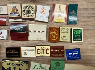 Lotto di 40 scatole di fiammiferi pubblicitari vintage