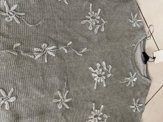 Camiseta S/M Hilo Metalizado Flores