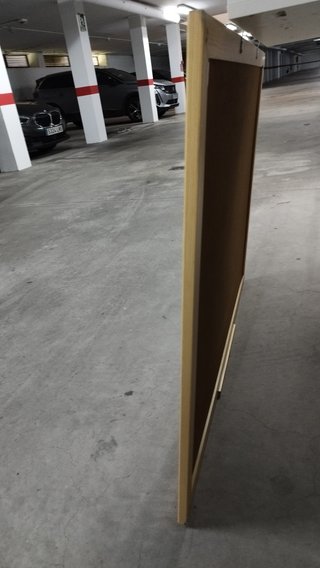 Pizarra blanca de pared de madera