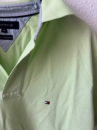 Polo Tommy Hilfiger verde manga corta