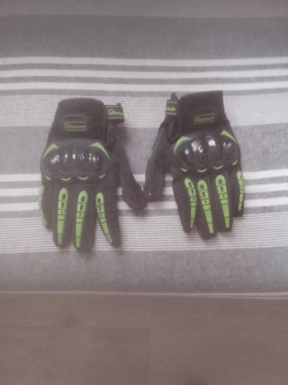 Guantes Cross Negro/Verde con Protecciones