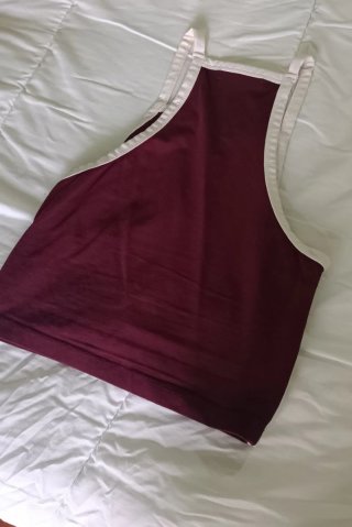 Pull&Bear Top Deportivo Tirantes Granate Talla S
