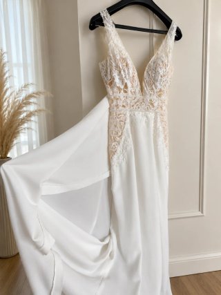 Vestido de Novia Blanco Encaje Sirena