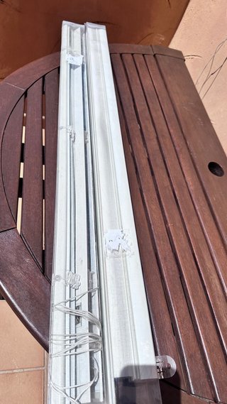 2X Estor enrollable blanco 122cm x 1m