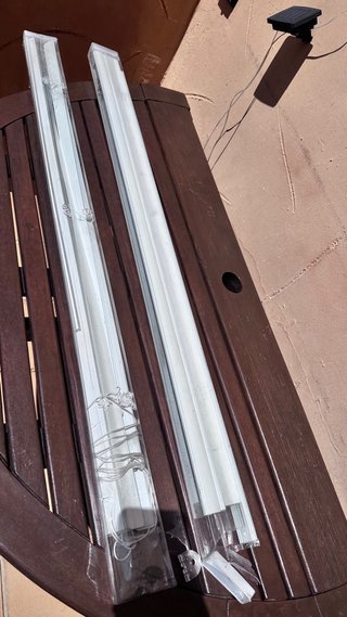 2X Estor enrollable blanco 122cm x 1m