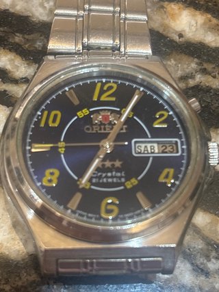 Reloj Orient Automático Azul y Plateado