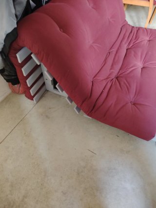 Sofá futón tela y madera