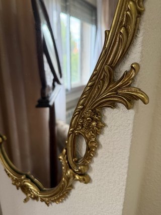 2 Espejos Bronce Dorado 70x41 cm