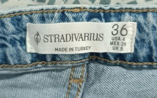 Pantalón vaquero wide leg Stradivarius Talla S