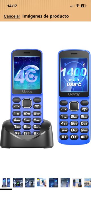 Teléfono Móvil Uleway Azul 4G