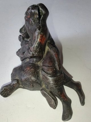 Figura Ainu y Oso Era Meiji