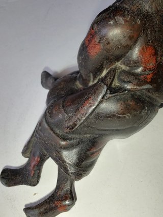 Figura Ainu y Oso Era Meiji