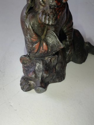 Figura Ainu y Oso Era Meiji