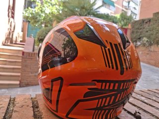Casco NZI Negro y Naranja
