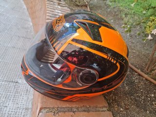 Casco NZI Negro y Naranja