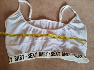 Sujetador deportivo blanco con banda Sexy Baby