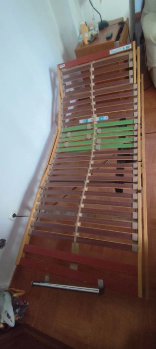 Cama articulada madera y metal