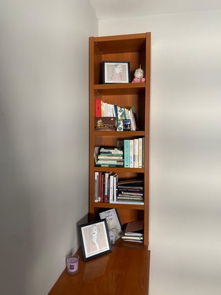 Escritorio con almacenaje y estantería