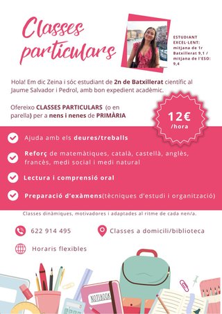 Classes particulars per primària