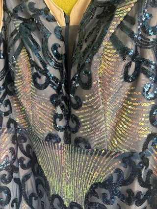 Vestido de fiesta Shein azul y multicolor