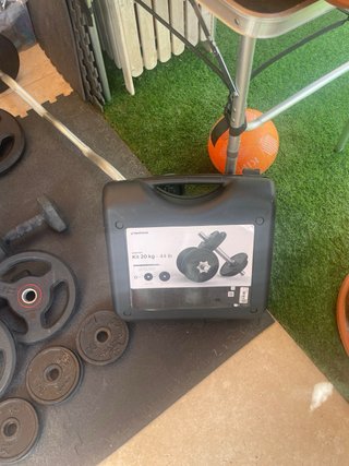 Banco Gimnasio Completo + Barras y Pesas