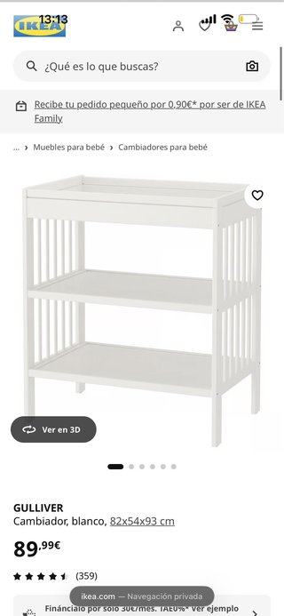 Cambiador GULLIVER IKEA blanco