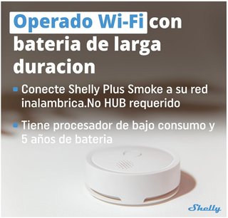 Shelly Plus Smoke Alarma Inteligente WiFi
