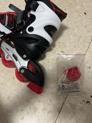 Patines, talla 35-38 con ruedas + LED, recambio...