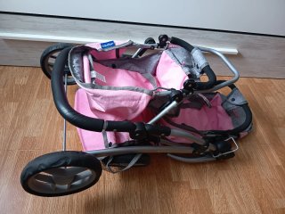 Carrito gemelar muñecos